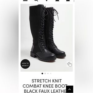 Torrid knee high lace up boots new